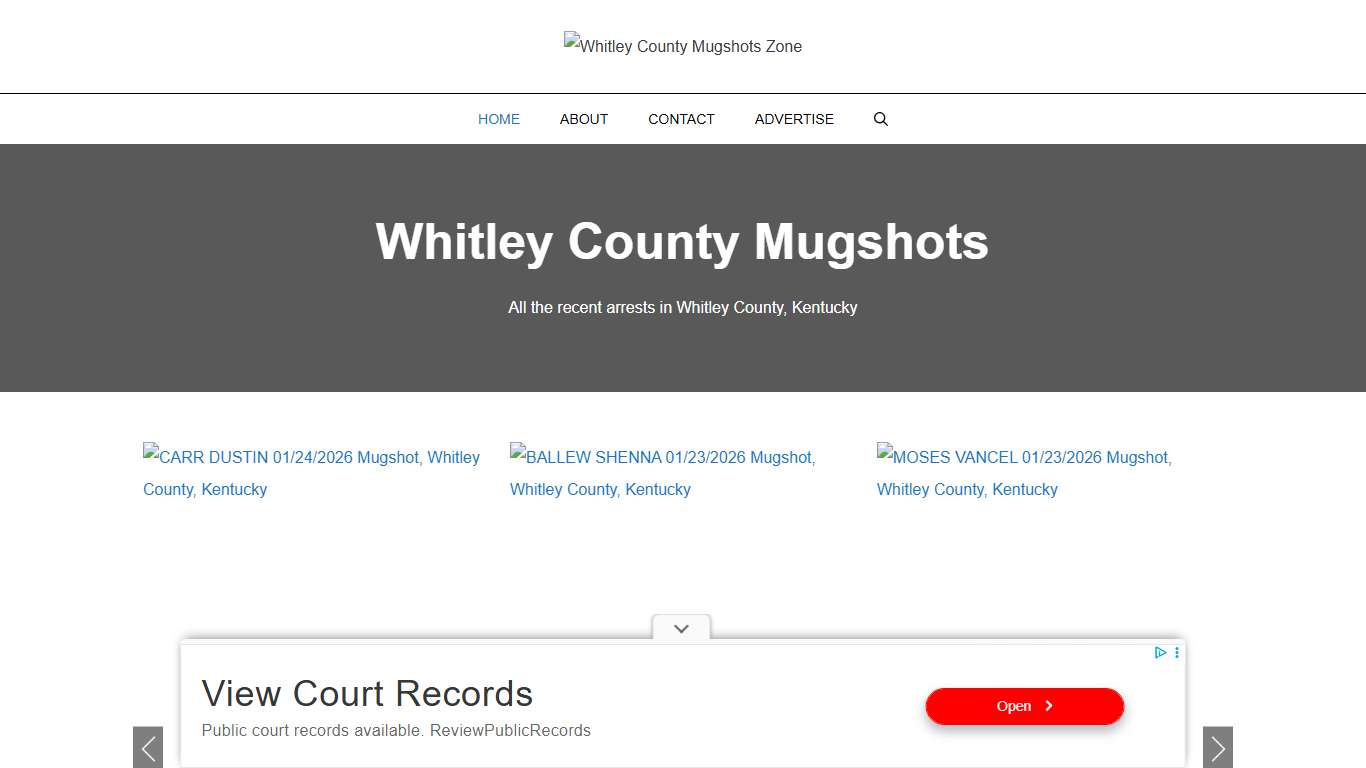 Whitley County Mugshots Zone